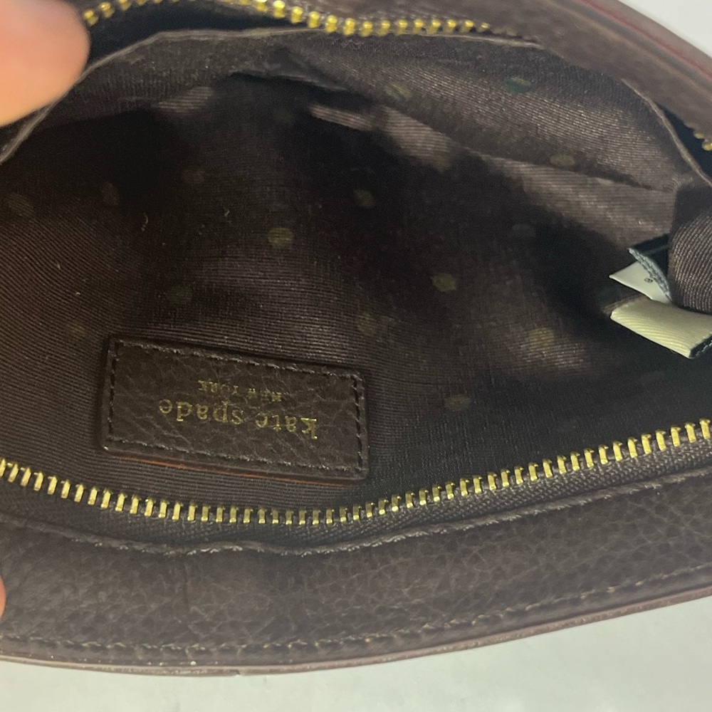 Kate Spade New York Purple Brown Wristlet Clutch Pouch - Picture 7 of 16